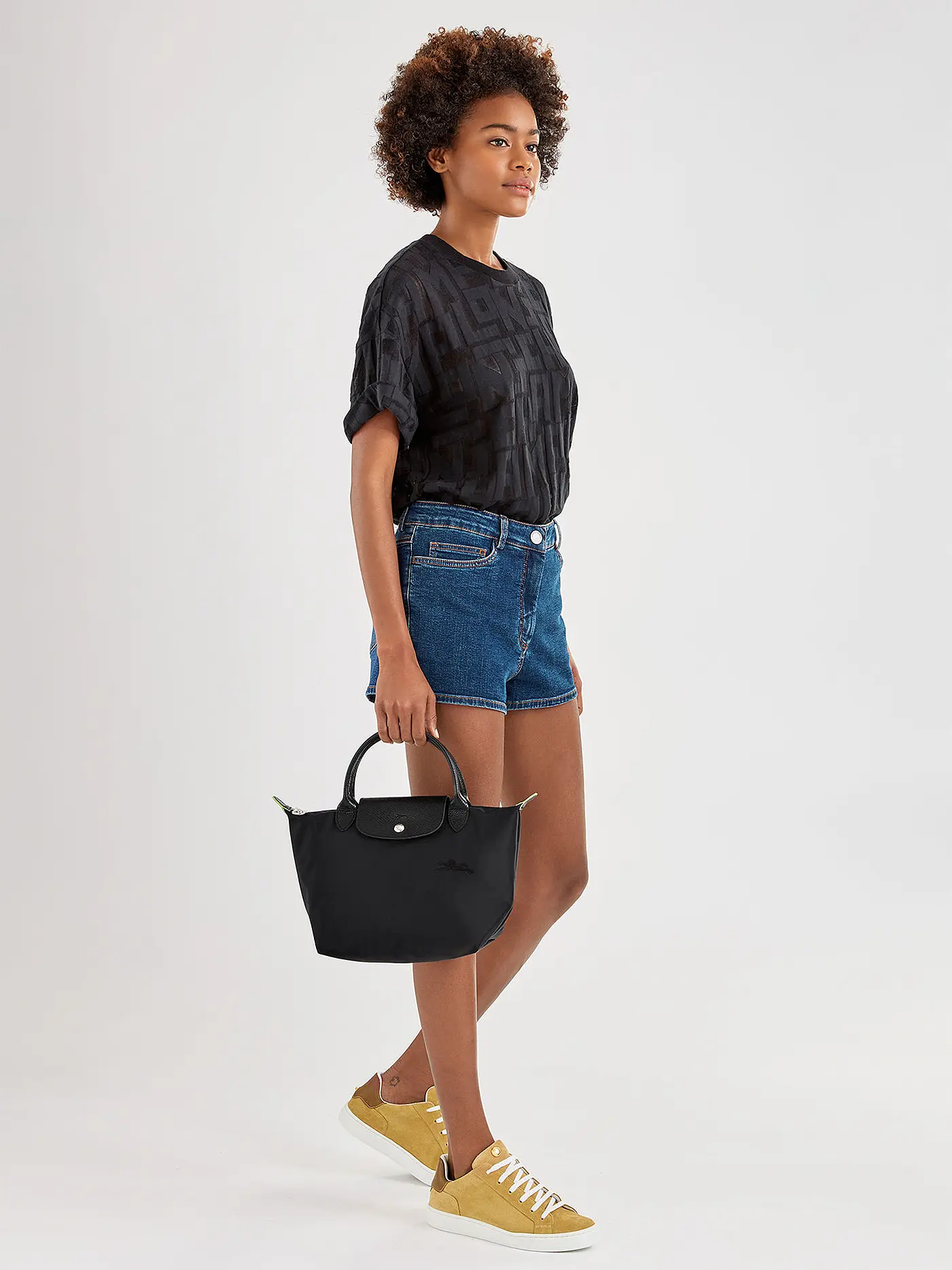 LONGCHAMP | Le Pliage  Green Handtasche Small, Carrot | schwarz